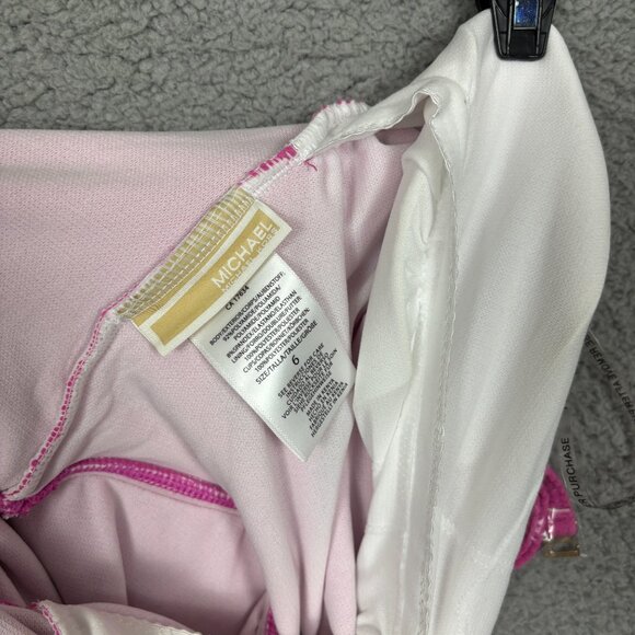 Michael Michael Kors Women's One-Shoulder Side-Cutout Swimsuit Pink Size 6 NWT's - Picture 8 of 8